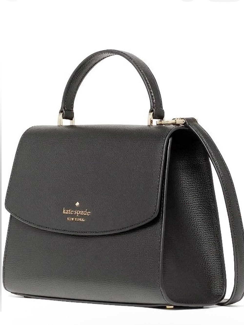 Kate Spade New York Darcy Black Pebble Leather Top-Handle Satchel